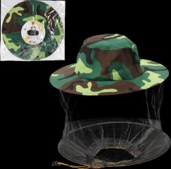 CHOMIK Pălărie/Plasă pentru Apicultor/Pescuit împotriva țânțarilor, Model Camuflat, Pachet de 10 buc. *6631 (CH-BEE6631)