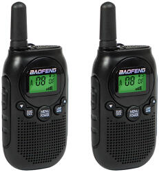  Stație radio PMR dublă 2W neagră 2 buc (24-929-) Statii radio