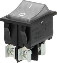 ORNO Comutator basculant iluminat negru transparent (O-OR-AE-13179_W_B)