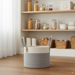 Chomik Coș pentru rufe/jucării 30 x 24 cm rotund gri mărime S *5011 (CH-NIZ5011)
