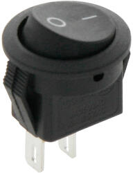  Comutator basculant MK101-8C negru rotund-2P (2922-)
