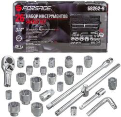 Forsage Set de chei 3/4" cu 12 fețe, trusă 26 de piese (FS-56224) Cheie tubulara
