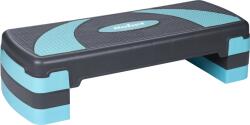 Rebel Trepte pentru aerobic și exerciții de fitness, 3 trepte, gri-albastru, REBEL ACTIVE (L-RBA-3225-BL)