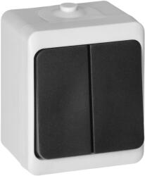 ORNO Comutator pentru lumină AQUATIC MINI IP54 alb/negru (O-OR-OE-7301_WB)