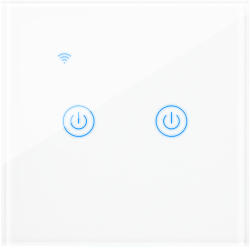  Comutator tactil WiFi cu două canale pentru lumini (72-088-)
