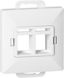 ORNO Placă frontală + Dublă priză tel-comp. RJ-45 Perlă, PC+ARJ45/P2, albă (O-OR-OE-7717_2_W)