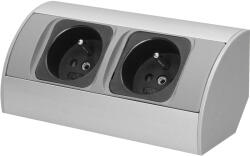 ORNO Priză electrică gri sub dulap 3x230V (O-OR-AE-1303_G)
