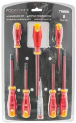 ROCKFORCE Set de șurubelnițe izolate, 8 bucăți (FS-52178) Surubelnita