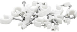 Xtreme Cleme pentru cablu 100 buc 8 mm albe rotunde (42-011-)
