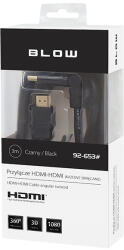  Cablu HDMI unghiular 3m negru (92-653-)