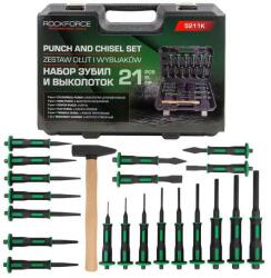 ROCKFORCE SET PRECIS DE DALTE ȘI RÂȘNIȚE ROCKFORCE 21 PIESE DIN OȚEL ÎN TRUSĂ (FS-64768) Trusa unelte