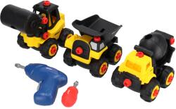 DEDRA-EXIM Set de jucării - trei vehicule cu șurubelniță DEDRA M315.010 (M315010) Set bricolaj copii