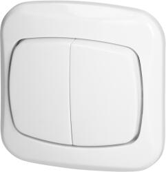 ORNO Întrerupător încastrat cu două butoane, 10A, 250V, ATUT, alb (O-WP-2A_BIALY)