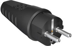  Priză din cauciuc negru cu protecție IP44 (98-155-)