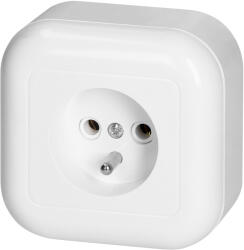 ORNO Priză simplă aplicată 2P+E, 16A, 250V, FAN, alb (O-NT-16F_BIALY)