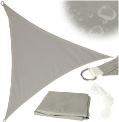  LUARO parasol de terasă grădină impermeabil 3x3x3m triunghi gri (IK-KX3180_1)