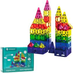 Springos KG0049 BLOCURI MAGNETICE 120 BUC (KG0049) Jucarii de constructii magnetice