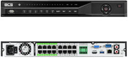 BCS BCS-L-NVR1602-A-4KE-16P(2) - Înregistrator IP 16 canale, până la 16Mpx, 2x HDD, PoE, Ai - BCS LINE (EC-35820)