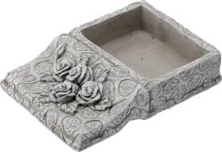 Chomik Garden Cement Flower Pot - Carte Cu Flori Gri 23, 5 X 17 X 5 Cm *8875 (ch-ded8875)