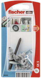 Fischer GK S K NV gipszkarton dübel csavarral, 5 db/csomag (84343) - metacsavar