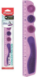 Maped Kidy Learn Concentration törésálló műanyag vonalzó - különleges markolattal - 20 cm - rózsaszín (CW-IMA277901)