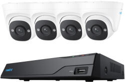 Reolink NVS8-5MD4 5MP IP kamera szett, 4 turret kamerával beépített 2TB HDD-vel
