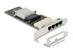 Delock PCI Express x4 Kártya - 4 x RJ45 Gigabit LAN porthoz Bypass (88610) (88610) - pepita