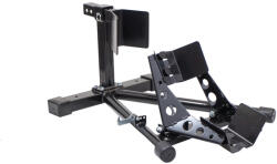  BIKETEC PRO UNIVERZÁLIS MOTOROS EMELŐ ÁLLVÁNY ELSŐ KERÉK rögzítővel, MOTORKERÉKPÁR SZÁLLÍTÁSHOZ (BÖLCSŐVEL) WHEEL CHOCK FEKETE SZÍNBEN (BT0080)