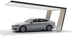 Ximax MyPort 7, típus 60 - "rozsdamentes acél"-fekete színű autóbeálló - 511 x 269 cm (9006547750041)