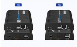 Premiumcord 4K@60Hz HDMI KVM extender cu USB 2.0 la 120m prin rețea LAN, over IP