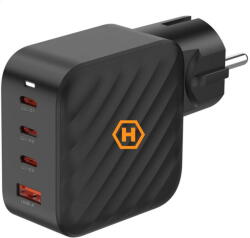 Myphone Incarcator Hammer RapidCharge 100W, 4 porturi USB, tehnologie Power Delivery, Negru (AKC001484)