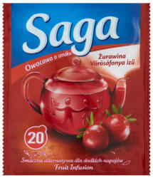 Saga gyümölcstea 20 filter Vörösáfonya (8714100818916)