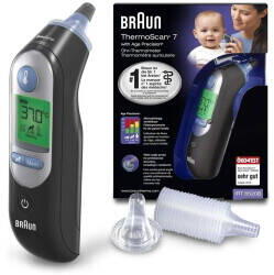 Braun Termometru pentru Copii Braun ThermoScan 7 cu Infrarosu Digital pentru Ureche Negru (IRT6520)