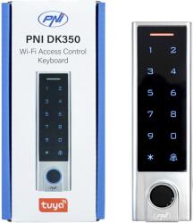 PNI DK350 beléptető billentyűzet Wi-Fi-vel, Belépőkártya, Ujjlenyomat, PIN, Érintés, IP66, Tuya alkalmazás (PNI-DK350)