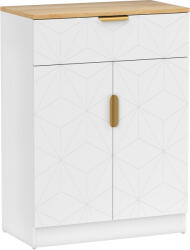 HOMCOM Bufet modern, dulap de depozitare cu sertar și raft reglabil, alb | Aosom Romania (838-582V90WT) Bufet