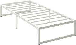 HomCom Cadru de pat cu spațiu de depozitare și somieră din oțel, 32, 5 cm înălțime, silențios, 200 x 90 cm, Alb | Aosom Romania (83D-220V01WT)