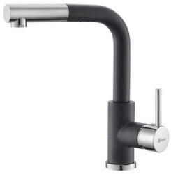 Metalac - Xgranit LUX S Metalac T03812 Mosogató Csaptelep - Kihúzható, Szemcsés Fekete (T03812) - muszakishop