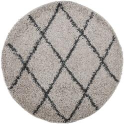 vidaXL PAMPLONA bézs és antracit bolyhos modern szőnyeg Ø 120 cm 1.91 kg (375399)