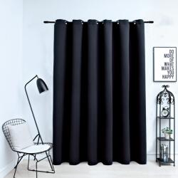 vidaXL fekete sötétítőfüggöny fémkarikákkal 290 x 245 cm (134413VidaXL)