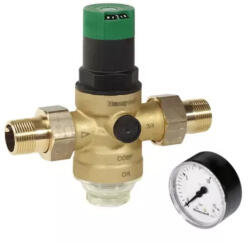 Honeywell D06F állítható nyomáscsökkentő szelep hálózati vízre nyomásmérővel, 3/4 (D06F-3-4AM)