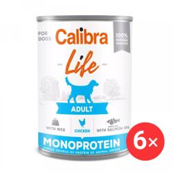 Calibra Dog Life konzerv eledel felnőtt kutyáknak csirkével és rizzsel 6 × 400 g (KRMP1391bun)