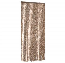 vidaXL rovarfüggöny, bézs és sötétbarna, 90x220 cm, zsenília, 2 kg (377321VidaXL)