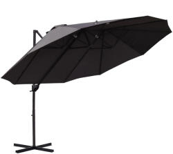 Outsunny Napernyő XXL kereszttartóval, időjárásálló, 270 cm x 440 cm x 250 cm, szürke (84D-085GY)