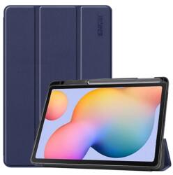 ENKAY Tok álló bőr hatású aktív FLIP TRIFOLD asztali tartó ceruza tartó sötétkék GP-99010 (GP-99010)