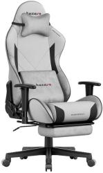 Huzaro Scaun Gaming Huzaro Force 5.7, Perna pentru cap, Cotiere ergonomice 2D, Functie deviere cu blocare, Suport extensibil pentru picioare, Perna lombara, Certificat SGS, pana la 136 kg (Gri) (HZ-FORCE 5.7