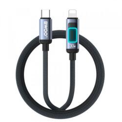 BWOO Cablu Date si Incarcare USB-C - Lightning BWOO X324CL Display, 30W, 1m, Negru - evomag