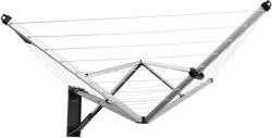 Brabantia Wallfix Dryer fali rögzítésű, összecsukható kültéri ruhaszárító, 24 méter szárítási felület - 4 kar, UV-álló szárítókötél, időjárásálló védőzsákkal, metál szürke - 375842 (BR375842) Ruhaszárító