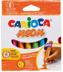 CARIOCA Creioane cerate Carioca Jumbo Neon 8 culori/set (SKR253)