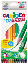 CARIOCA Creioane color cu guma Tita Erasable Carioca 12/set (SKR132)