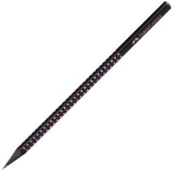 Faber-Castell Creion grafit b grip sparkle lemn negru midnight rose Faber-castell - Set 12 (FC118258)